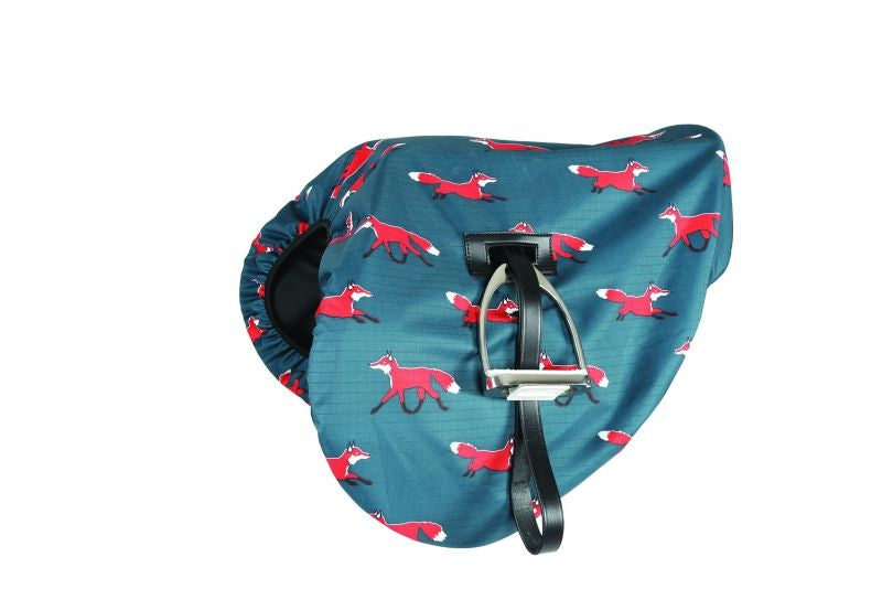 Shires Waterproof Ride On Saddle Cover Fox Print