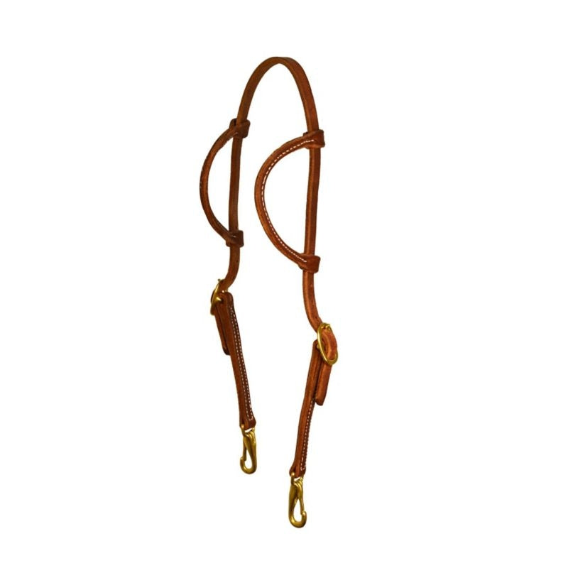 Perris Double Ear Headstall Horse Brn
