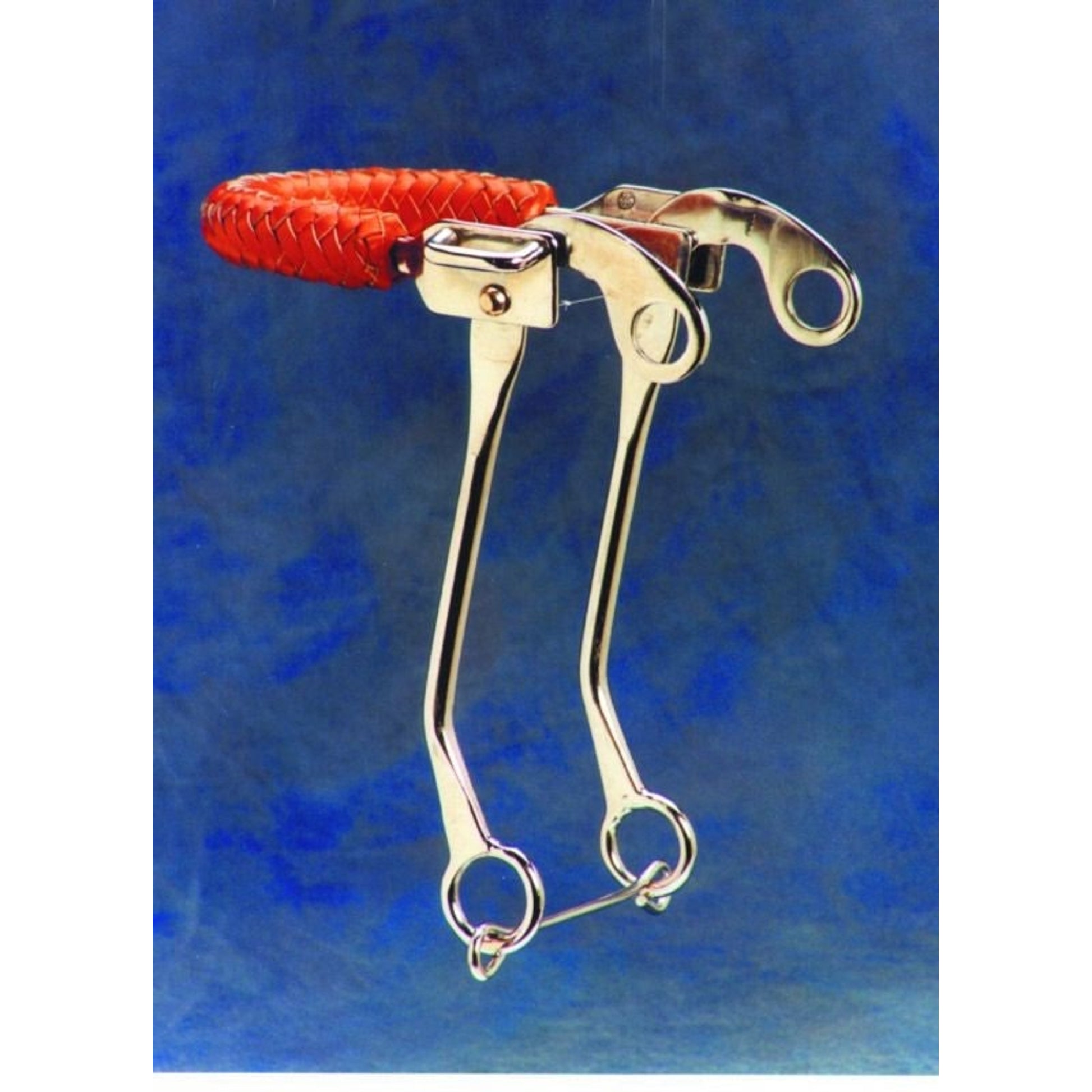 Braid Leather Noseband Hackamore Chrome Plated