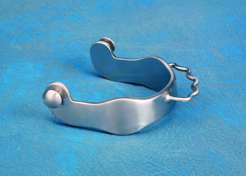 Ladies Brushed Steel Bumper Spurs Brn
