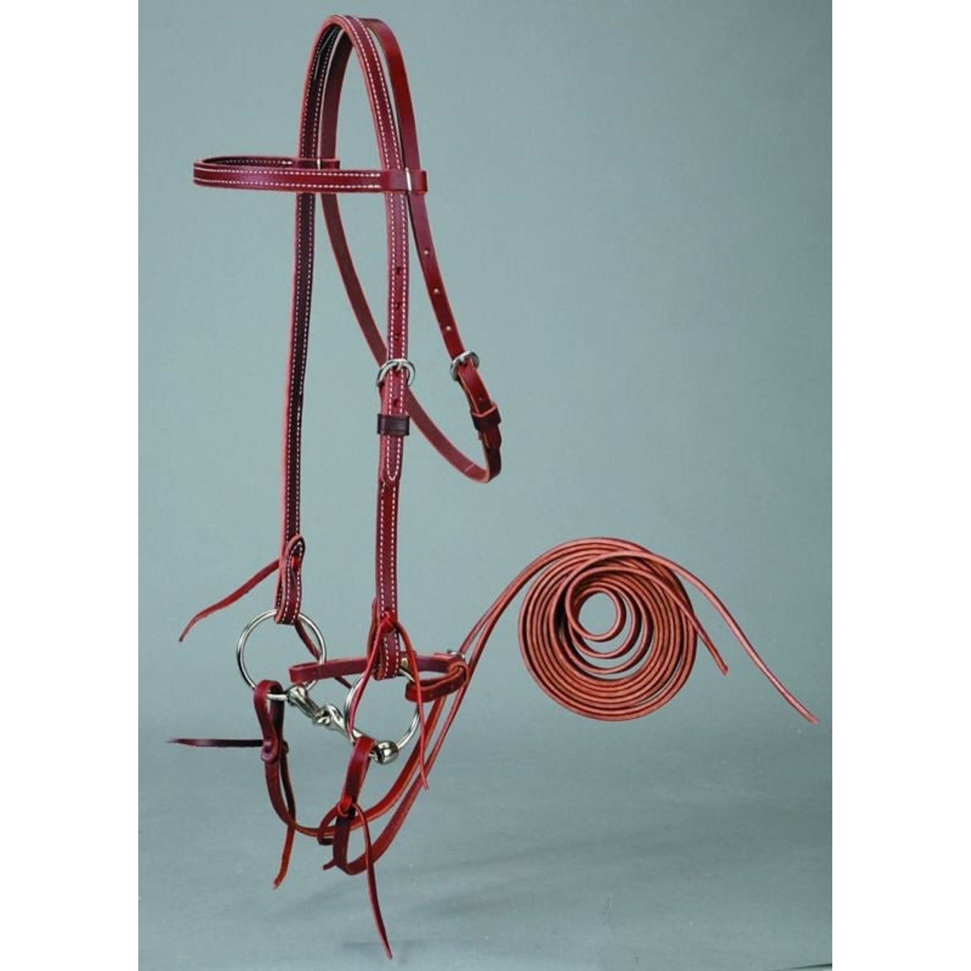 Colorado Latigo Browband Bridle Set with Snaffle Bit