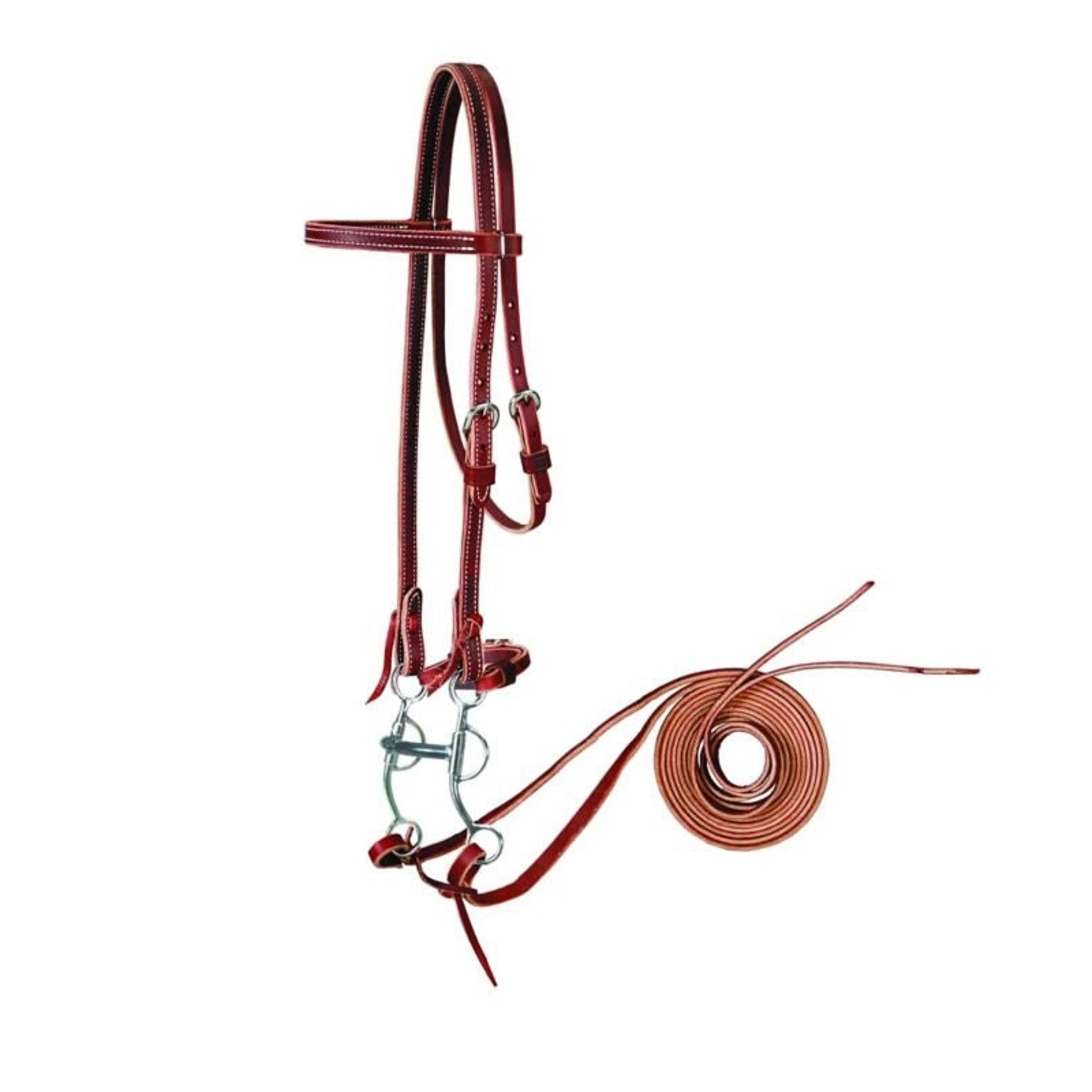 Colorado Latigo Browband Bridle Set With Thumb Bit