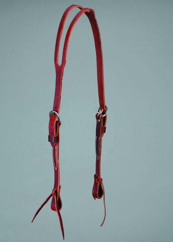 Colorado Saddlery Latigo Slip Ear Headstall 3/4 Rd