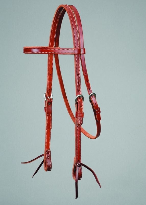 Mahogany Leather Browband Headstall 5/8