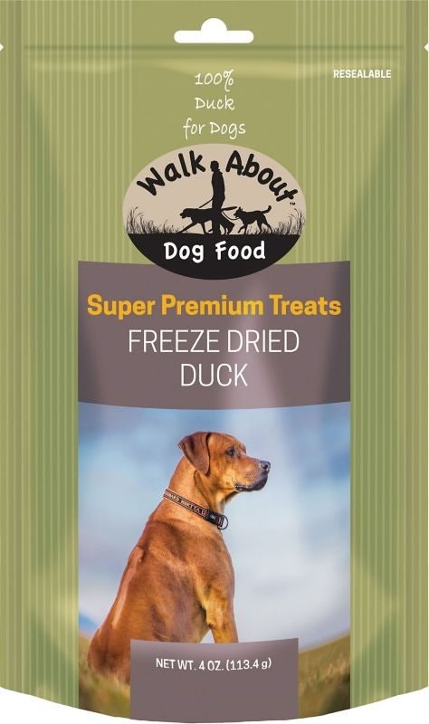 Walkabout Freeze Dried Dog Treats - Duck 4oz Duck