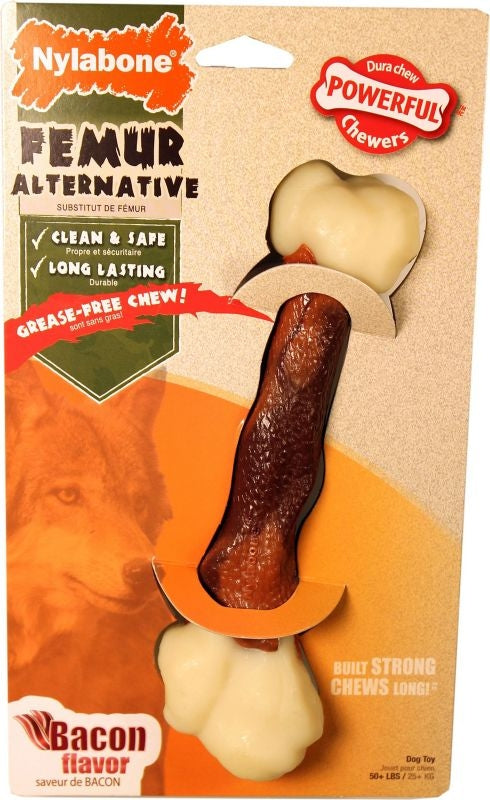 Nylabone Dura Chew Animal Part Alt Femur L Bacon