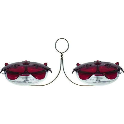 Droll Ruby Sipper Duo Hanging Hummingbird Feeder