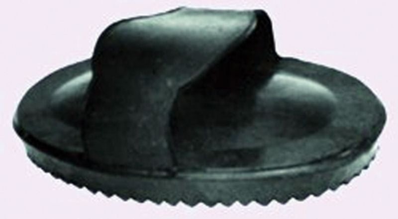 Soft Rubber Curry Brush For Horses Black