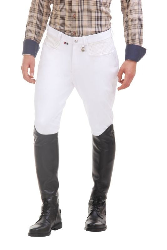 Tuffrider Mens Oslo Knee Patch Breeches 40 Brn