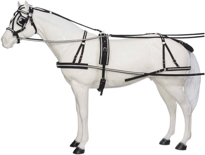 Herculean Harness Crystal Horse Blk