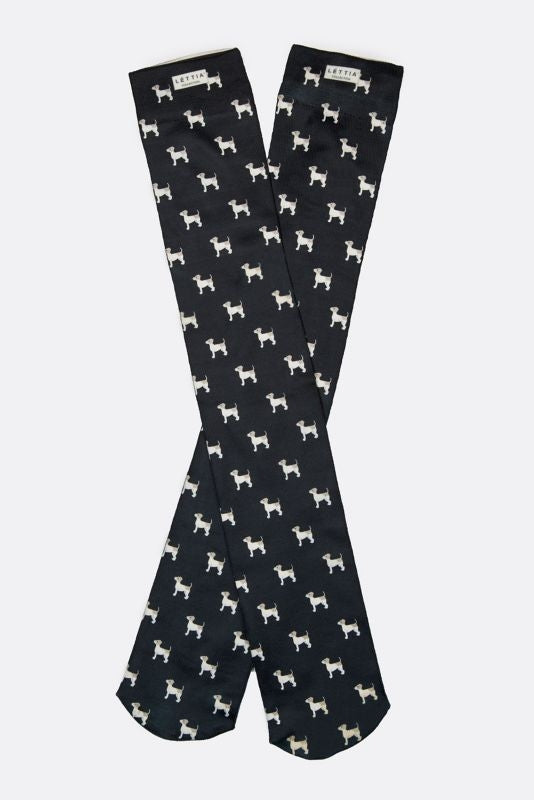 Lettia Nylon/Spandex Boot Sock Jack Russell
