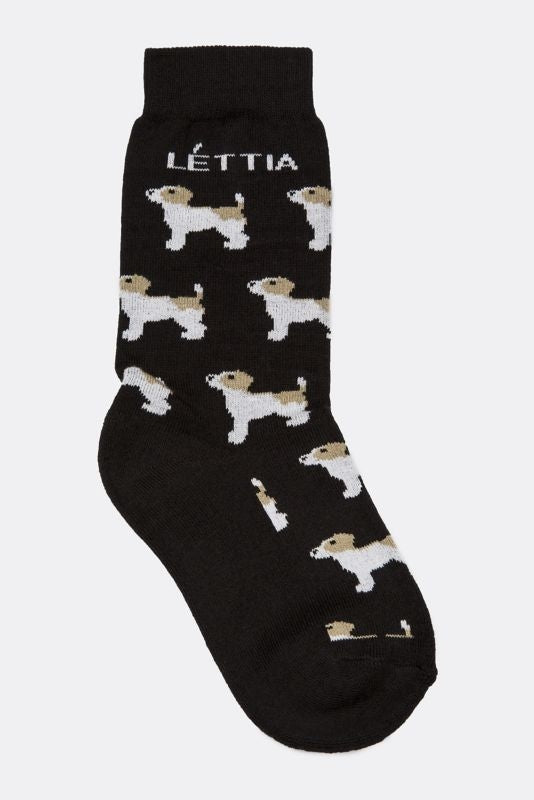 Lettia Paddock Bamboo Sock Jack Russell
