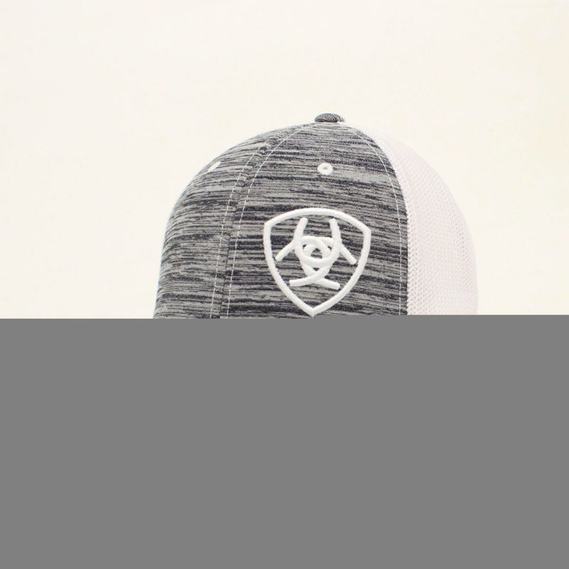 Ariat Mens Flexfit 110 Offset Logo Cap White Grey