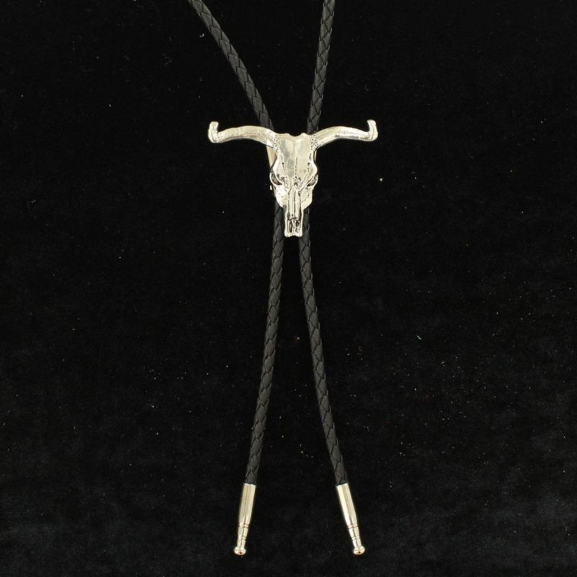 Mandf Western Longhorn Skull Bolo Tie