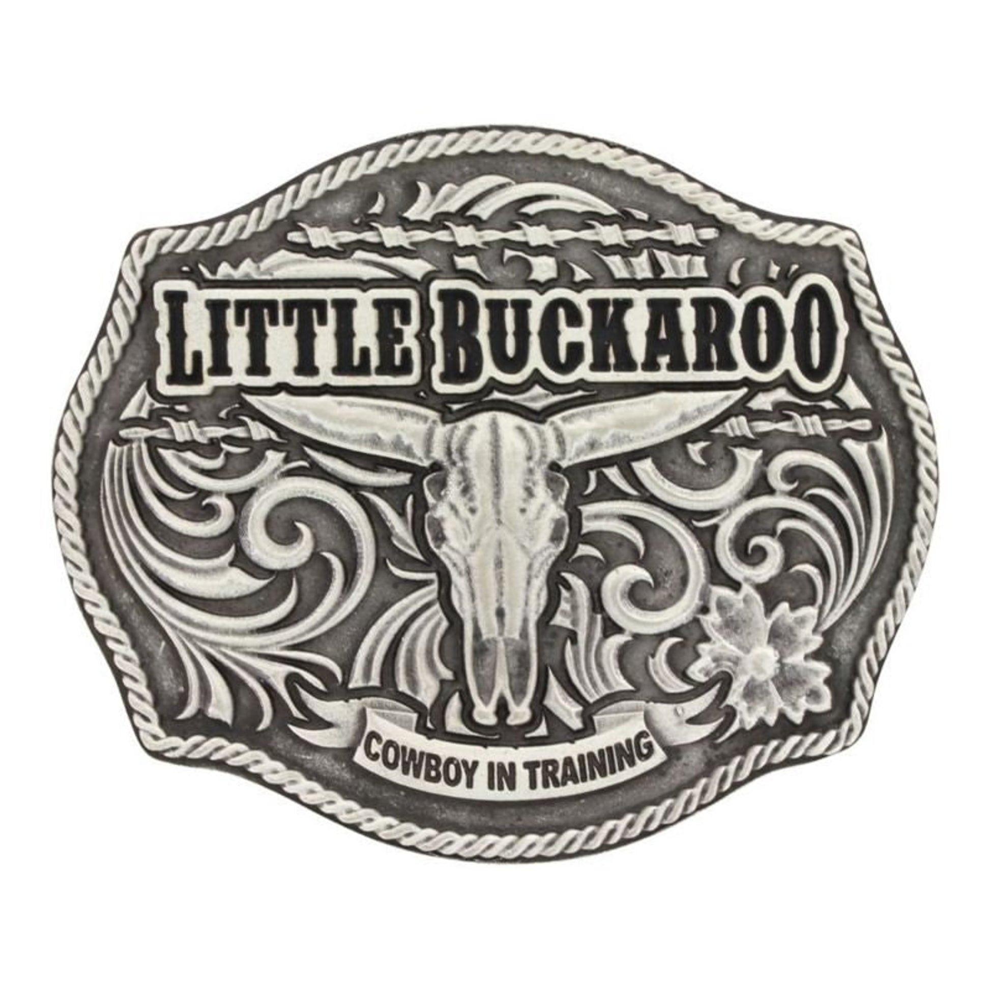 Kids Classic Impress Lil Buckaroo Skull Buckle Brn