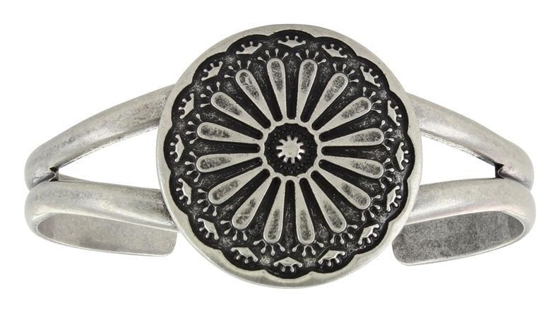 Attitude Jewelry Antiqued Sunflower Cuff Bracelet
