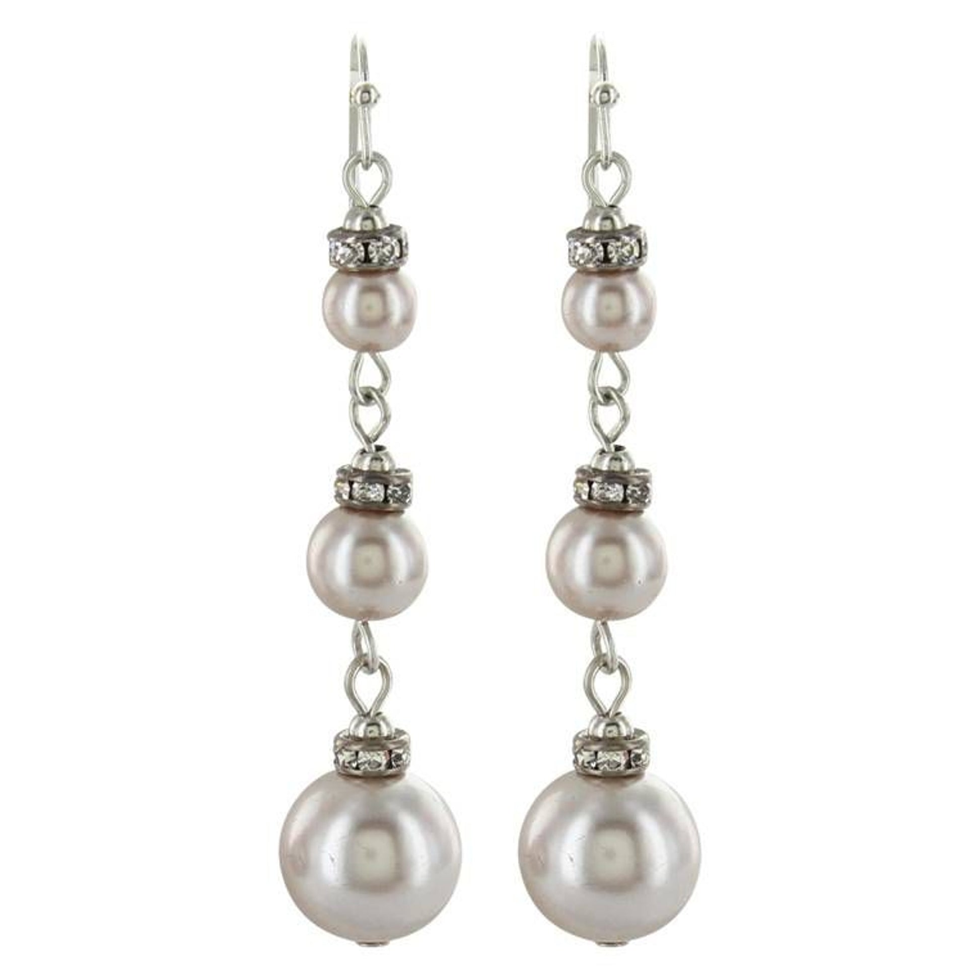 Montana Jewelry Triple Pearly Drop Earrings
