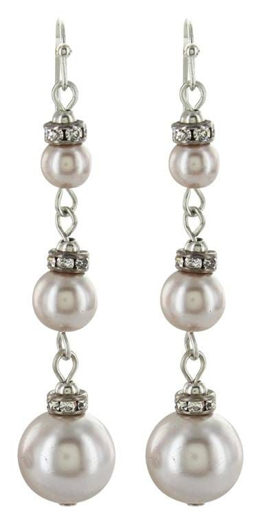 Montana Jewelry Triple Pearly Drop Earrings