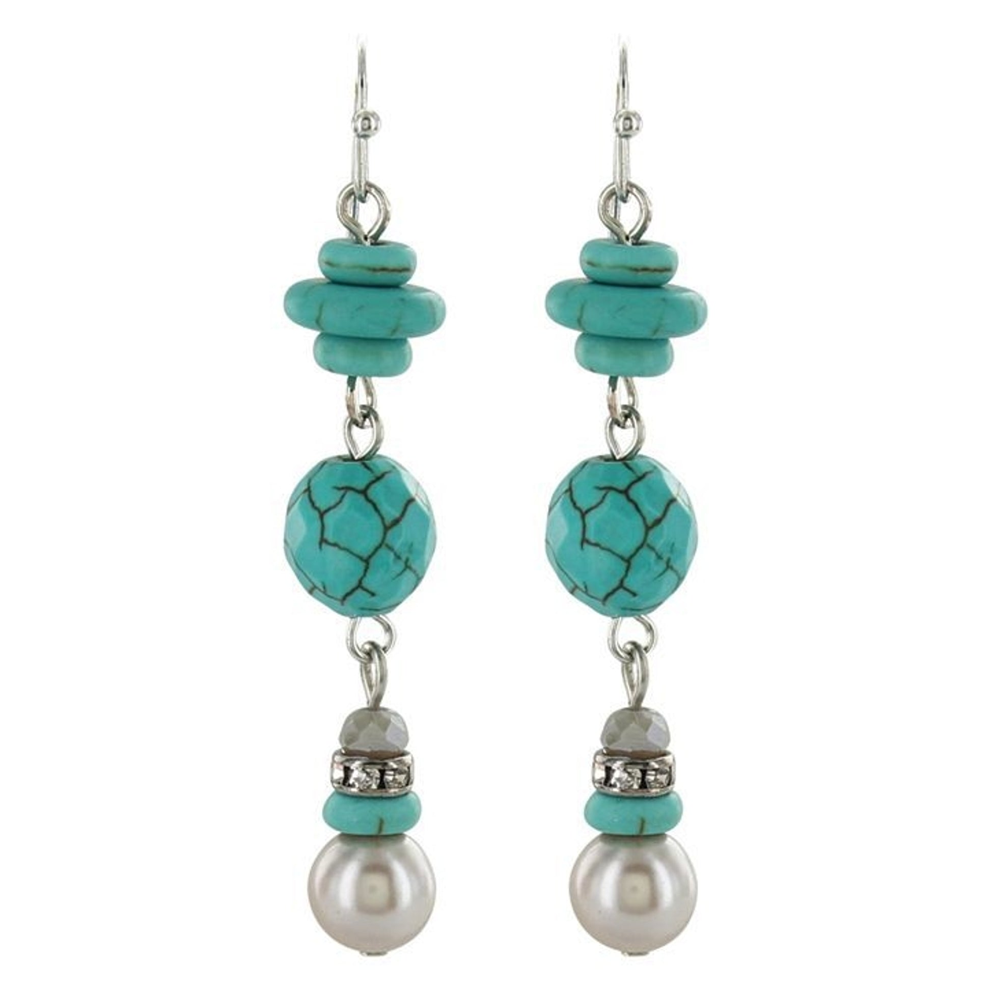 Attitude Jewelry Pearled Sky Triple Drop Earrings