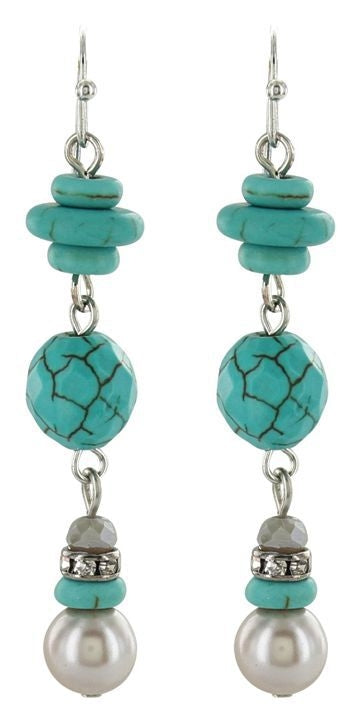 Attitude Jewelry Pearled Sky Triple Drop Earrings