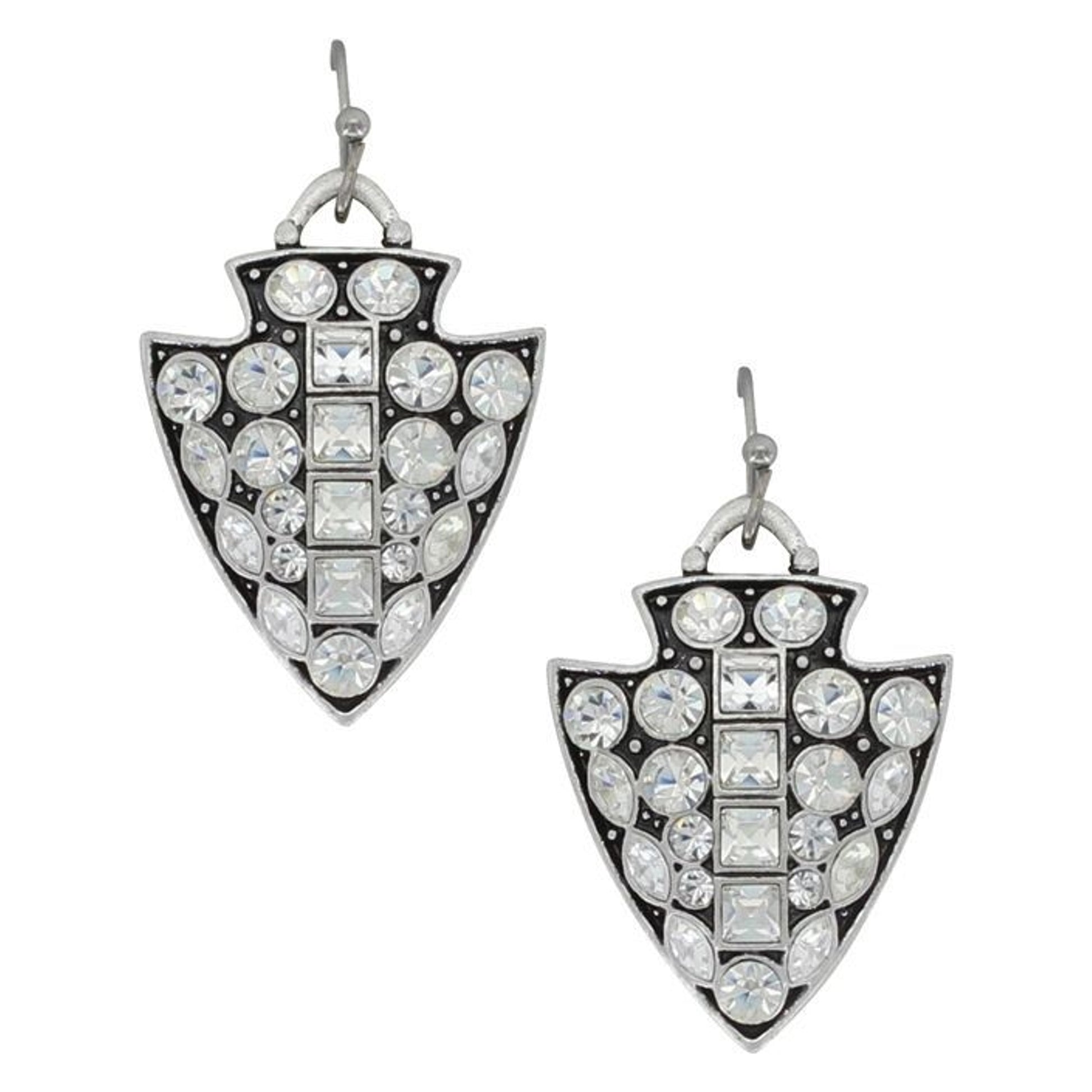 Attitude Jewelry Antiqued Glam Arrowhead Earrings