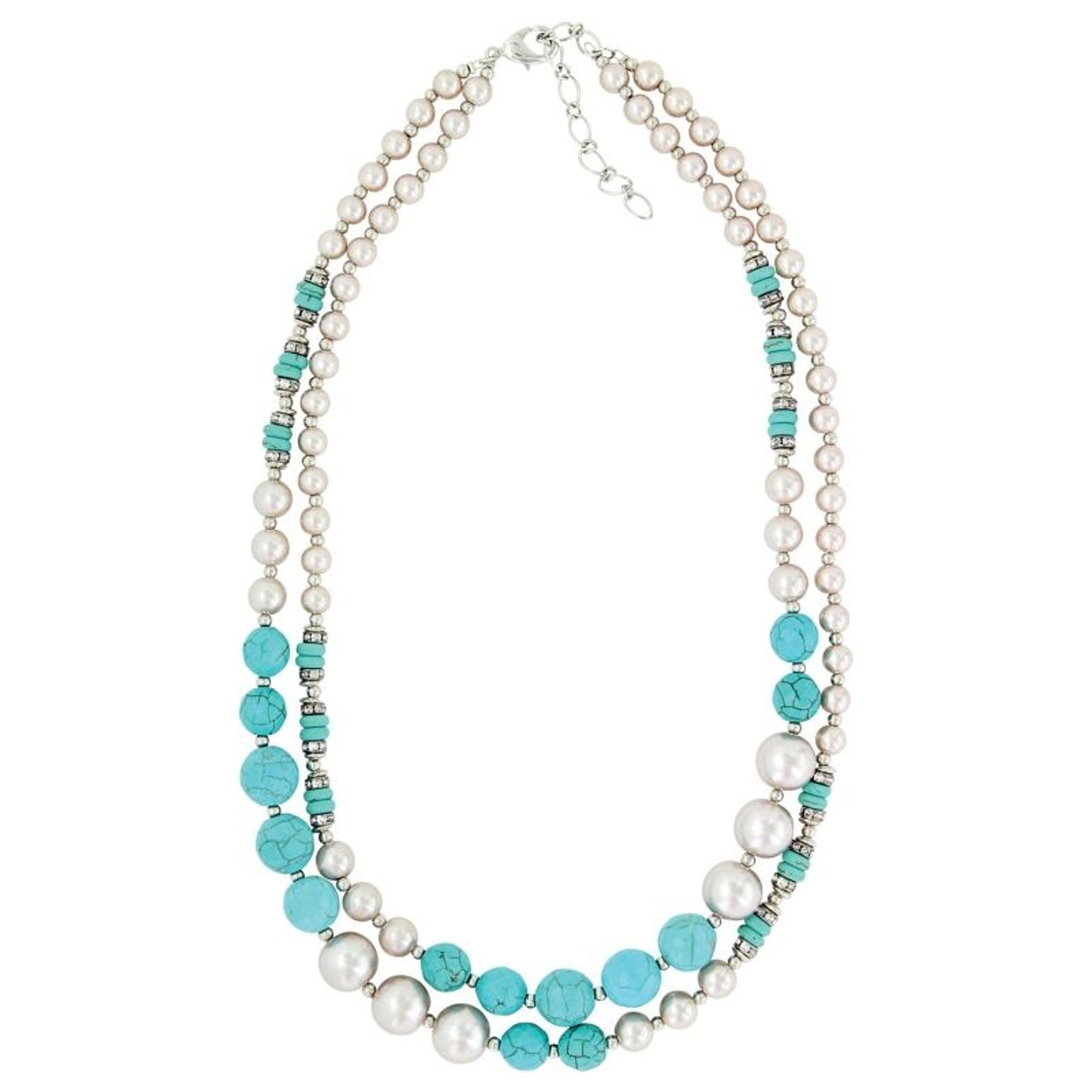 Attitude Jewelry Pearl Sky Double Strand Necklace