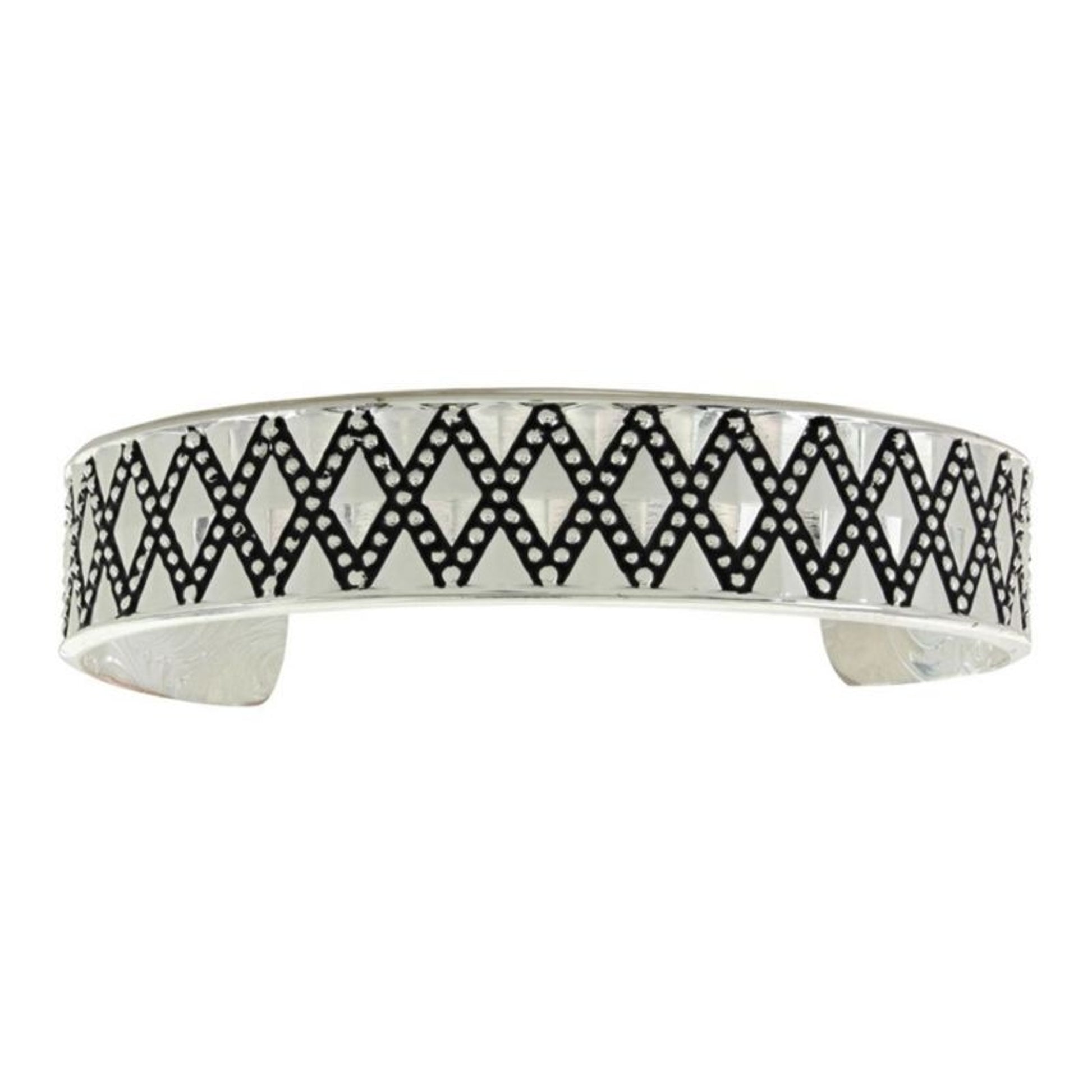 Crosscut Diamond Cushion Cuff Bracelet