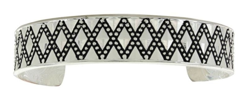 Crosscut Diamond Cushion Cuff Bracelet