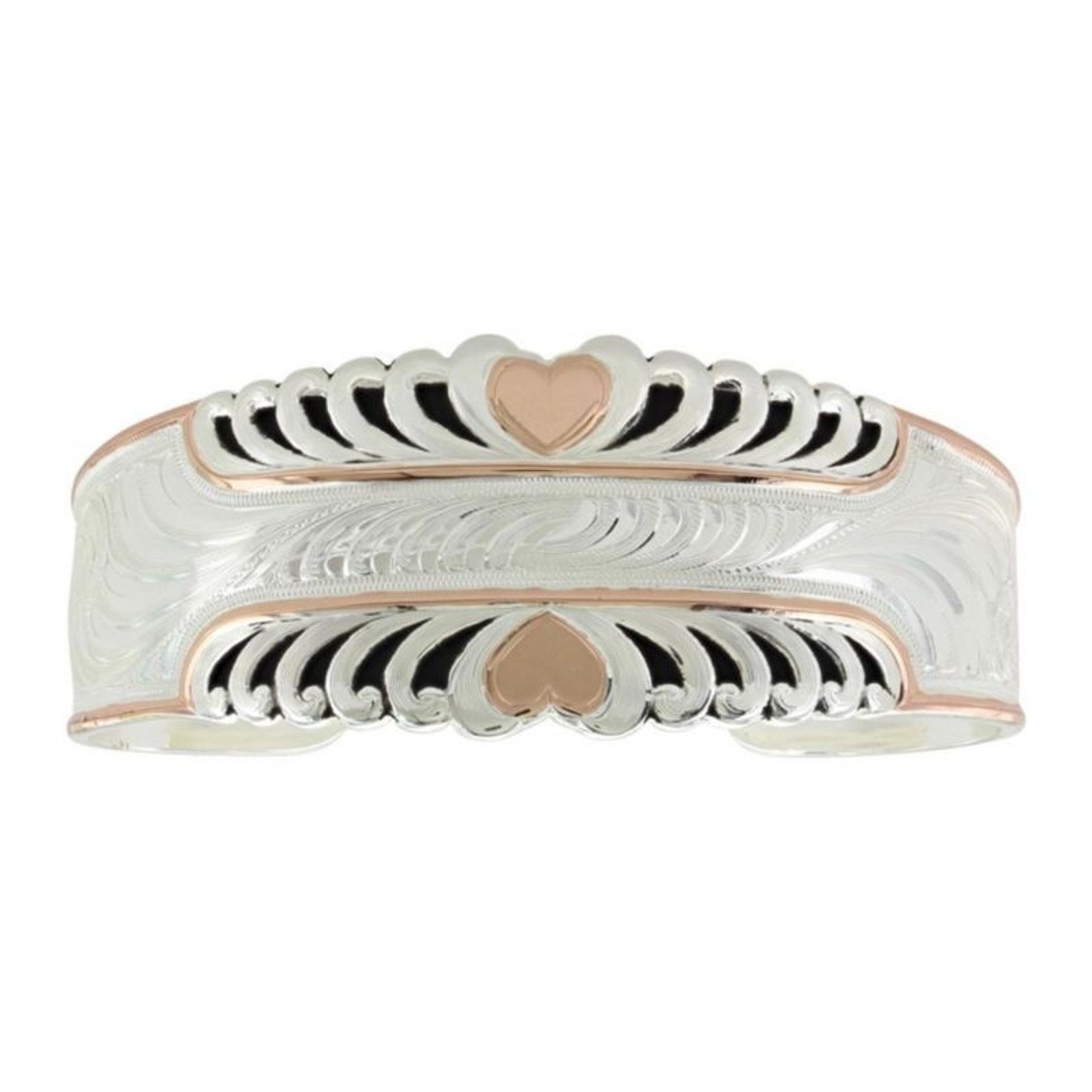 MontanaSilver TwoTone Bright Heart Cuff Bracelet