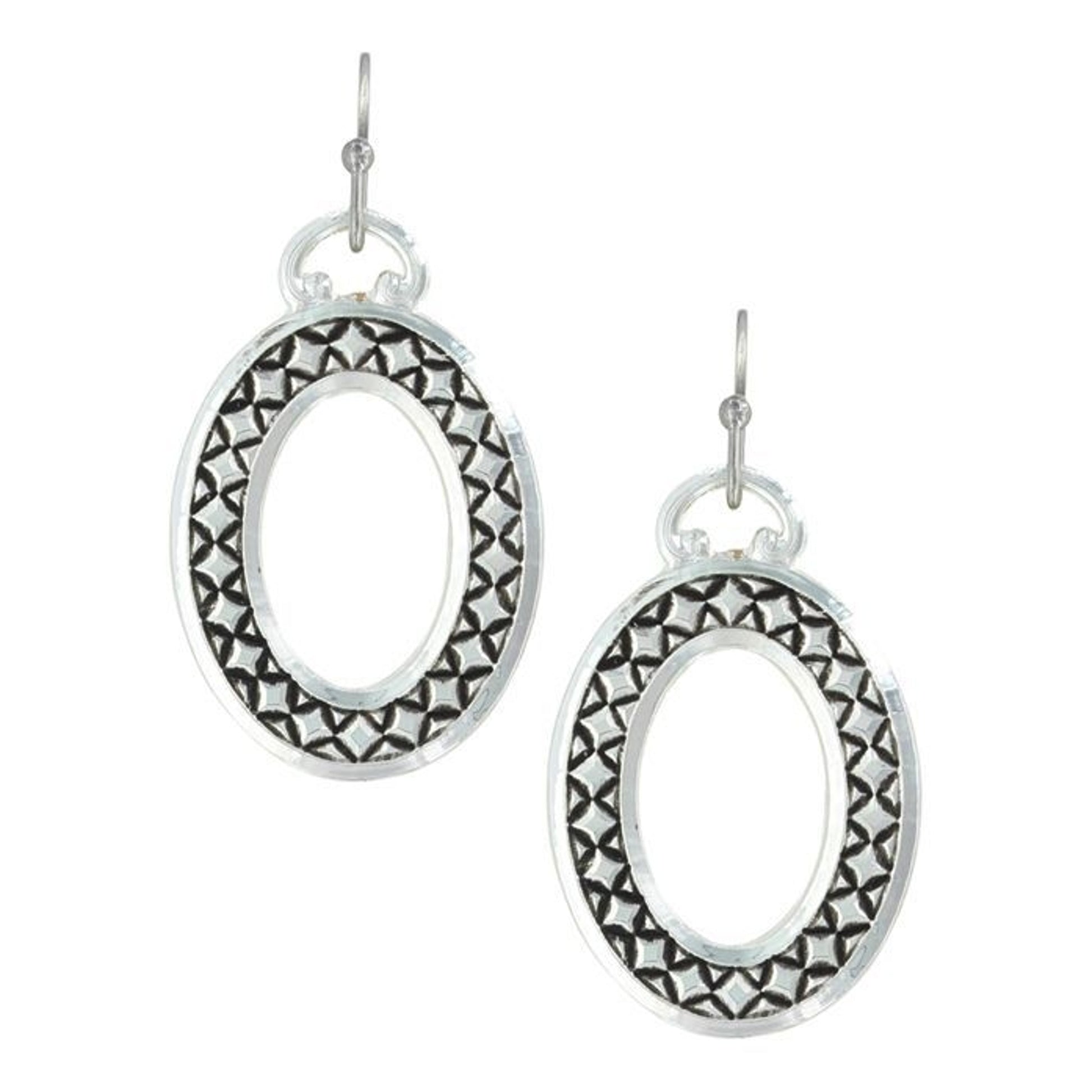 Montana Silversmith Simply Stitched Oval Earrings