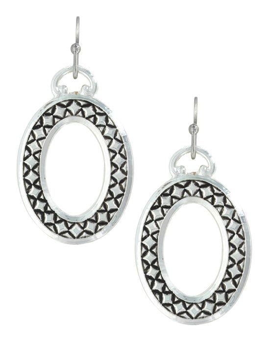Montana Silversmith Simply Stitched Oval Earrings