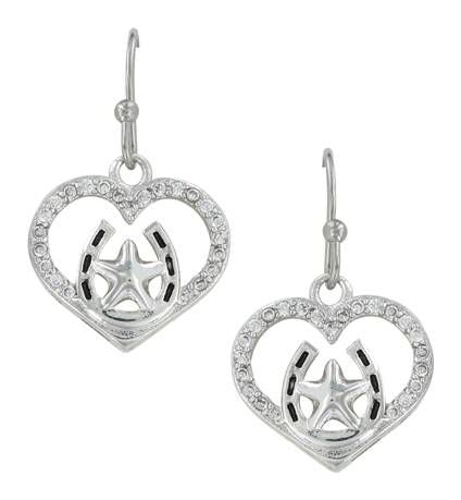 Montana Star Of My Heart Horseshoe Earrings