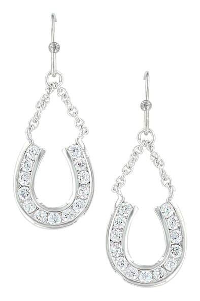 Montana Silver Hanging Horseshoe Basket Earrings
