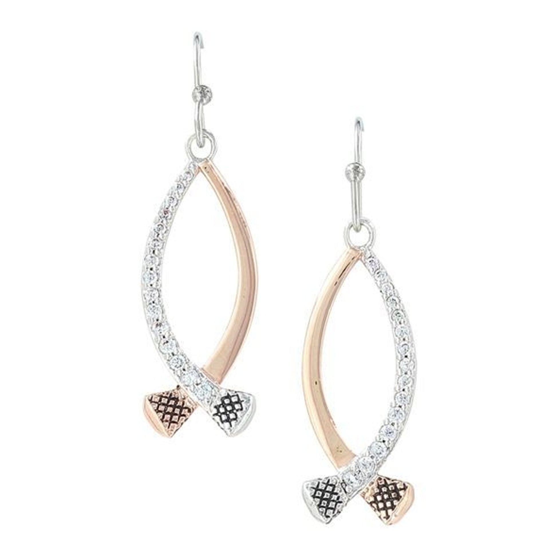 Crossing Paths Horseshoe Nail Earrings
