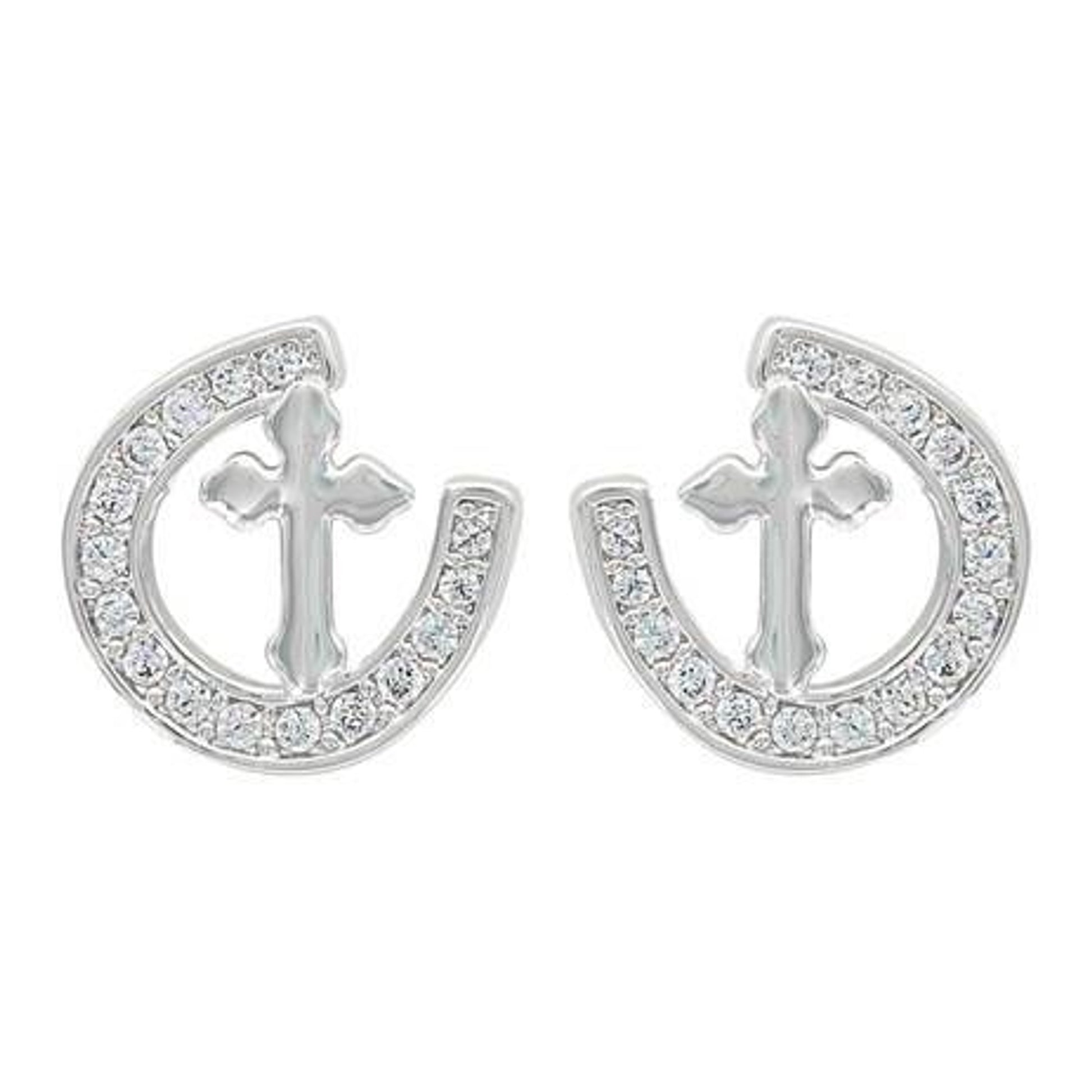 Montana Walking Path Of Faith Horseshoe Earrings