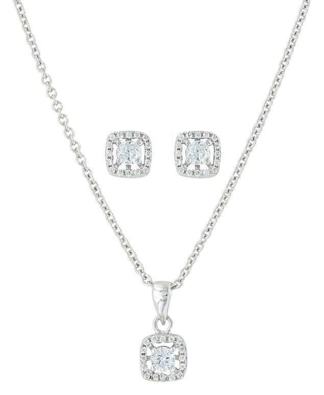 Montana Silversmiths Boxed Star Jewelry SetBk/Wh