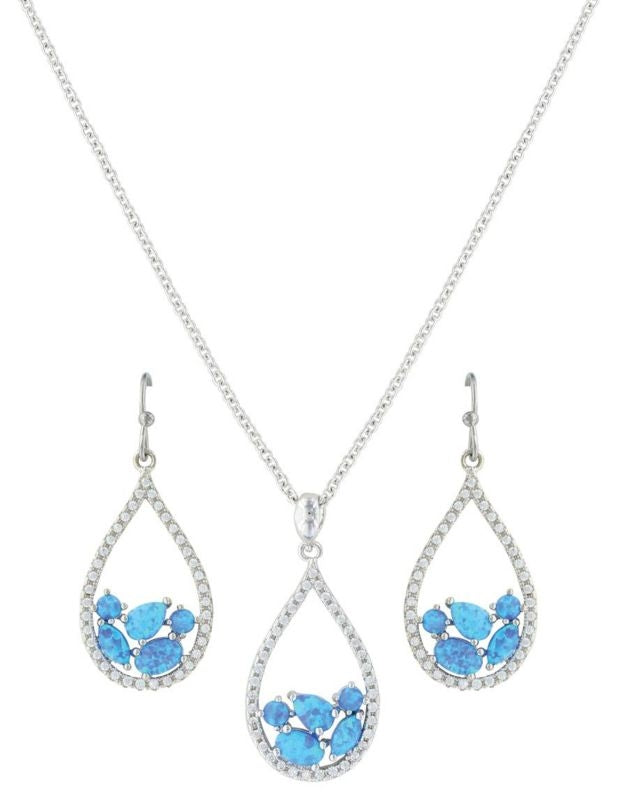 River Of Light Tumbled Stone Teardrop Jewelry Set