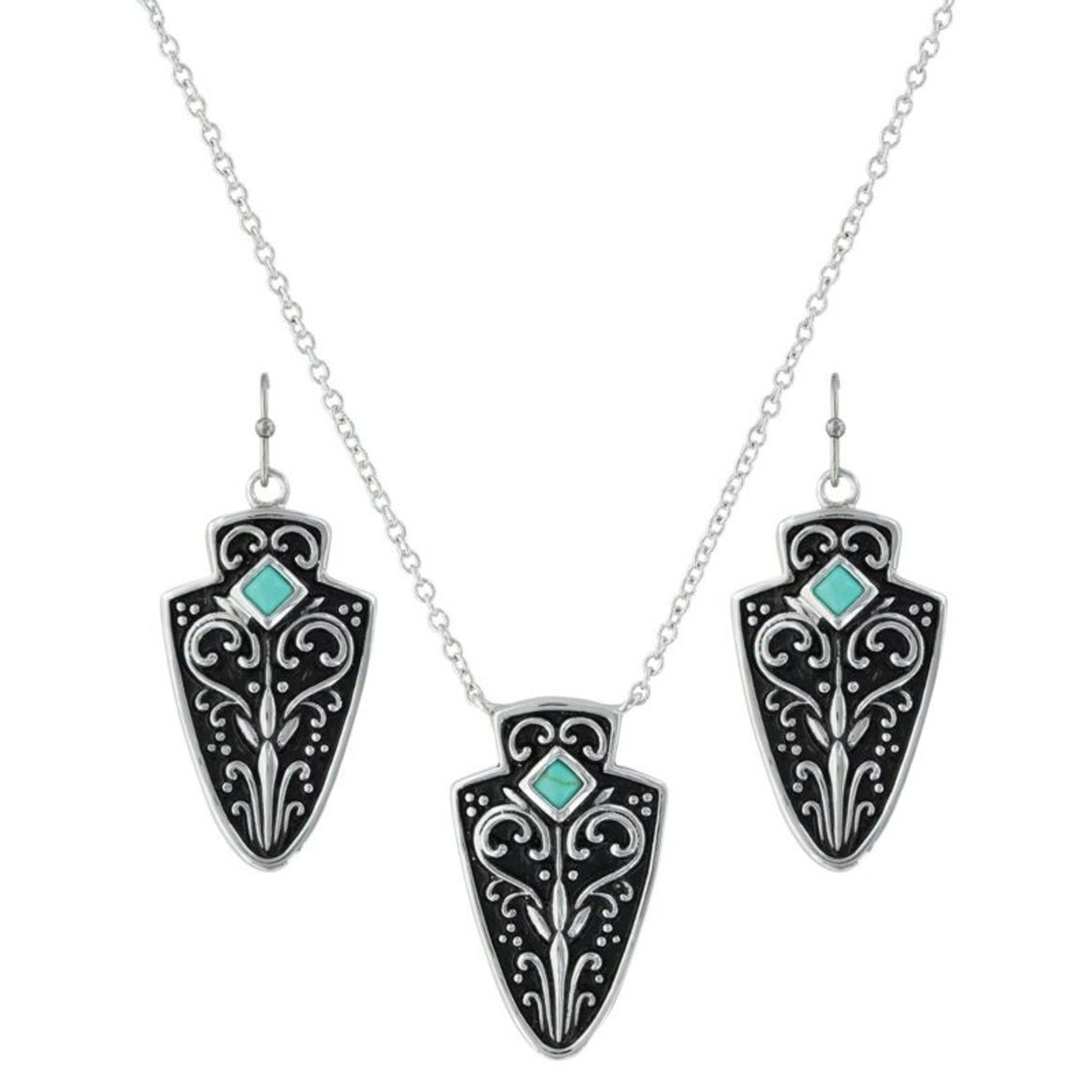 Montana Slvsmiths Filigree Arrowhead Jewelry Set