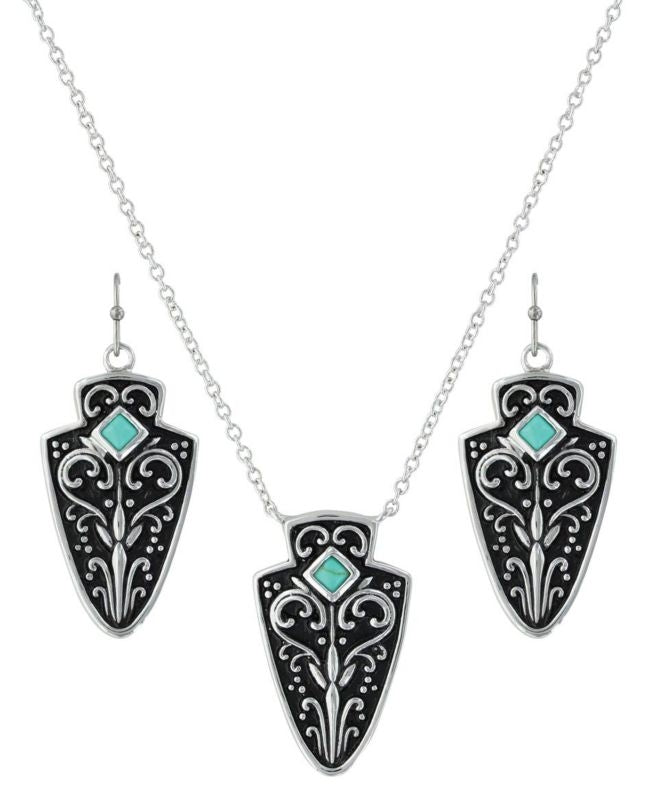 Montana Slvsmiths Filigree Arrowhead Jewelry Set