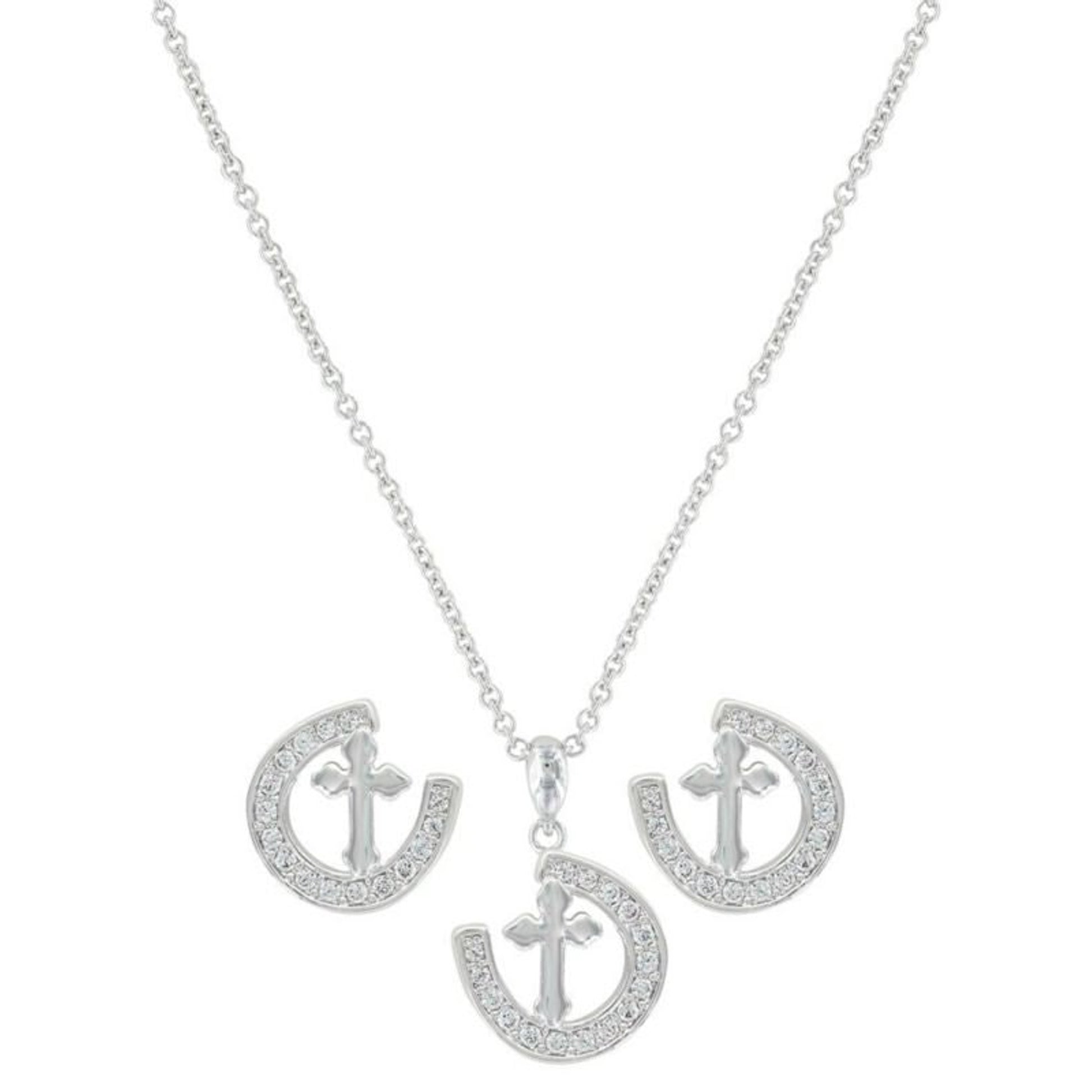 Walking The Path Of Faith Horseshoe Jewelry Set