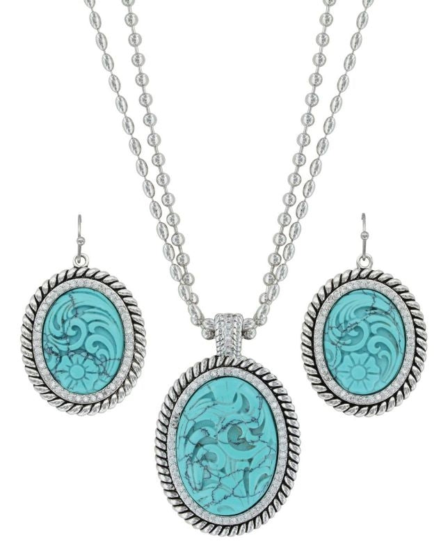 Montana Silversmiths Carved Legacy Jewelry Set