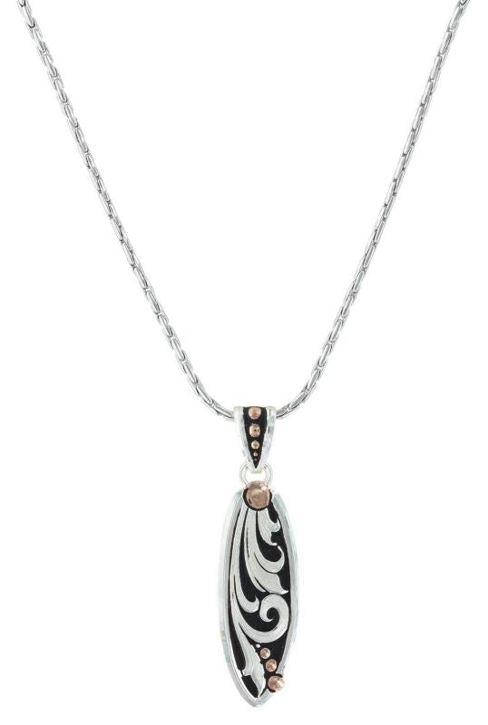 Montana Leather Cut Trailing Vines Necklace