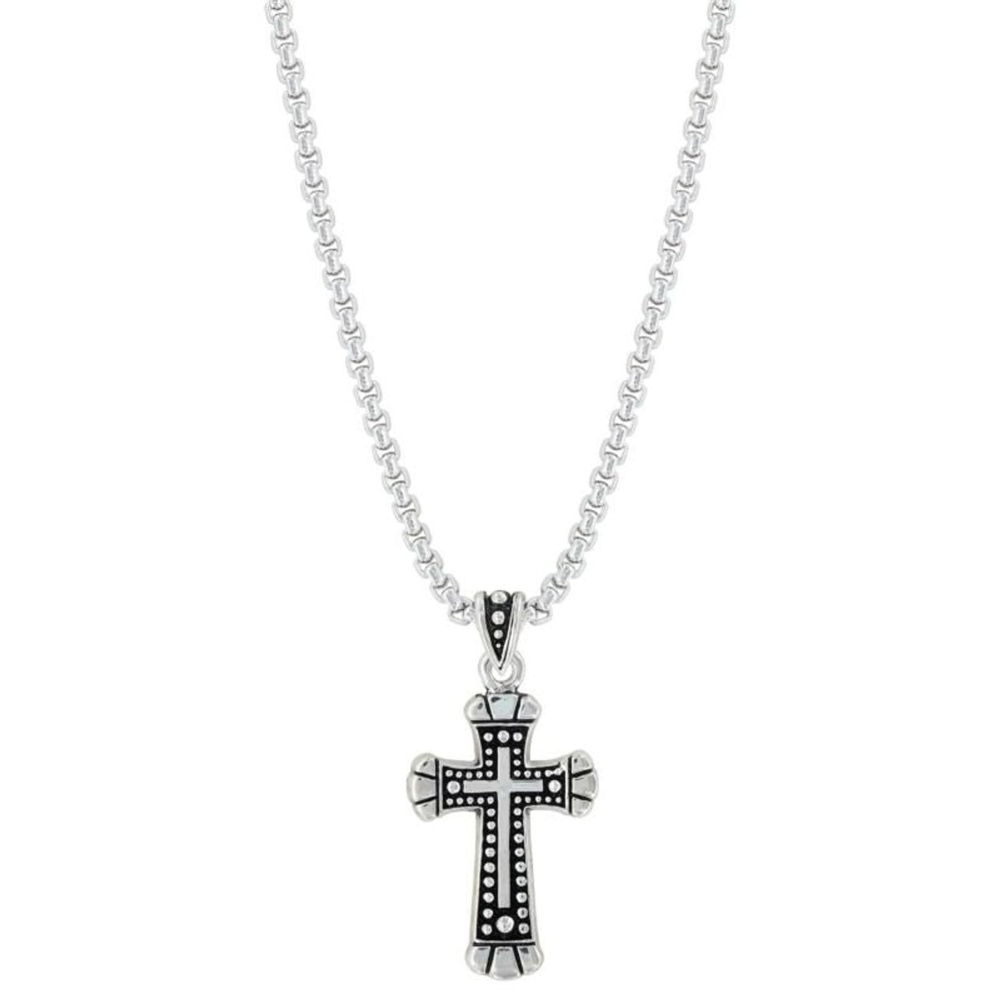 Montana Silversmiths King Cross NecklaceBk/Wh