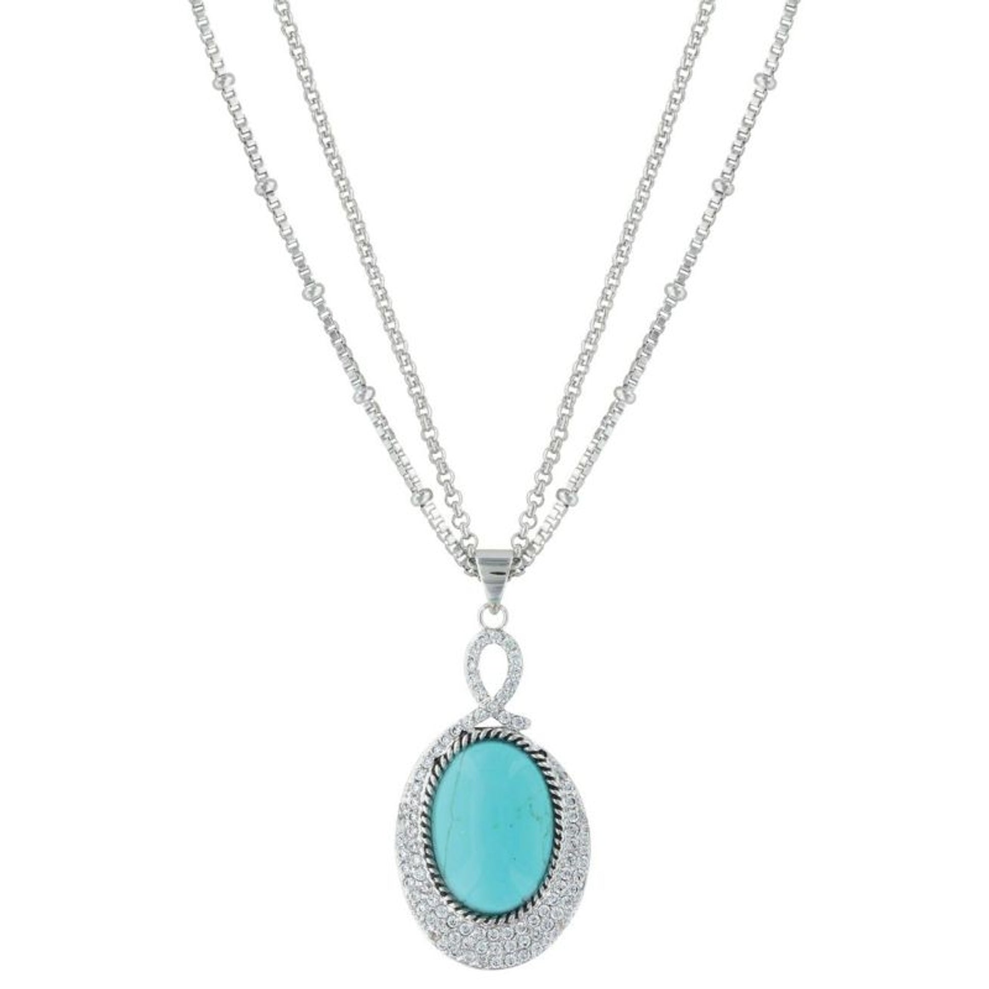 Montana Silversmiths Curling Path NecklaceBk/Wh