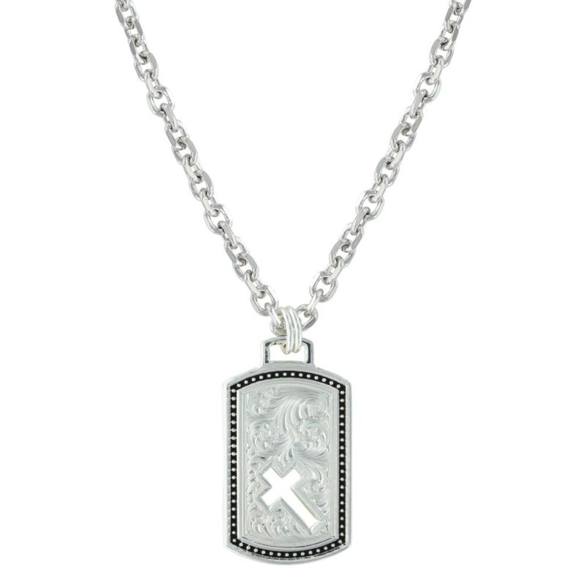 Pierced Token Of Faith With Cross Necklace
