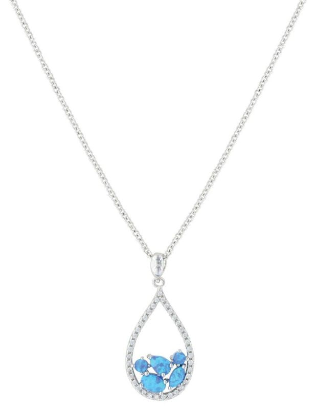 River Of Lights Tumbled Stones Teardrop Necklace