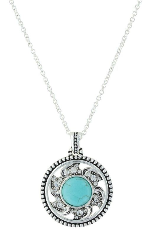 Montana Tumbling Flower Medallion Necklace