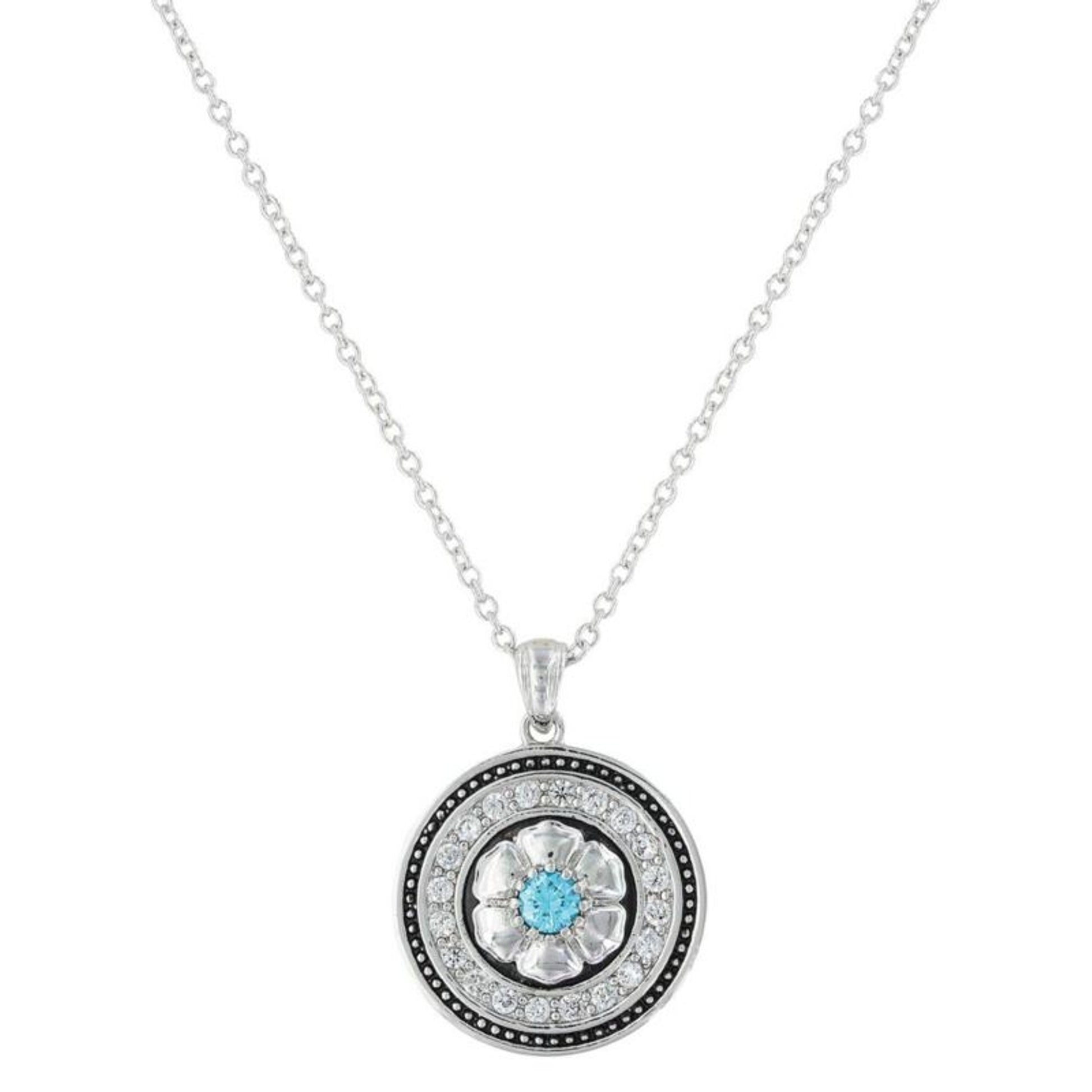 Montana Silver Brilliant Posy Medallion Necklace