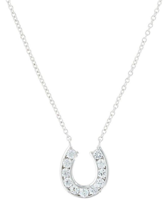 Montana Silver Hanging Horseshoe Basket Necklace