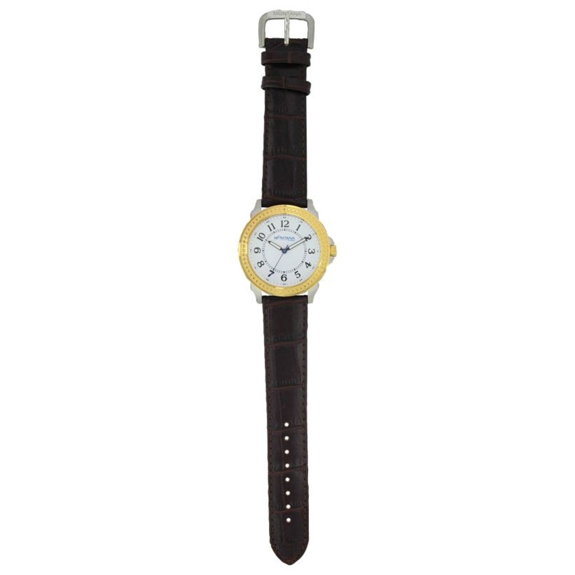 Montana Two Tone Montana Quartered Leather Watch